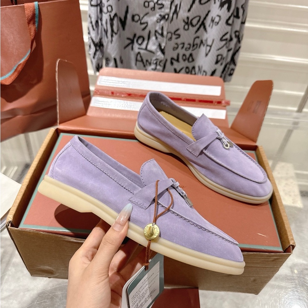 Loro Piana Lavender Suede Loafers | Spring Essential 👡💕 - Picture 9 of 9